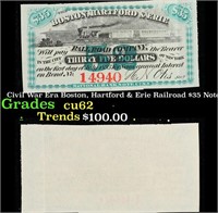 Civil War Era Boston, Hartford & Erie Railroad $35