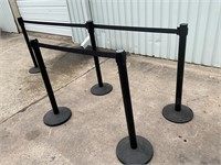 Lot of five form a line post with belt