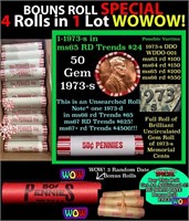 THIS AUCTION ONLY! BU Shotgun Lincoln 1c roll, 197