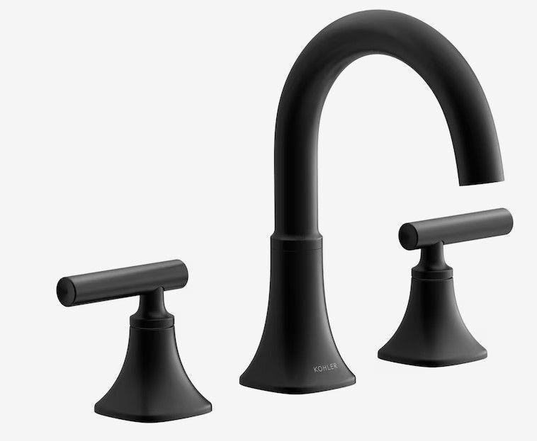 $50  KOHLER Rill Matte Black 2-Handle WaterSense F