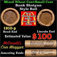 Lincoln Wheat Cent 1c Mixed Roll Orig Brandt McDon