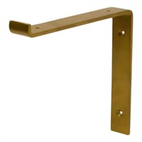 SM2717  10 in. Gold Steel Shelf Bracket For Wood S