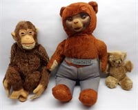 Vintage Stuffed Toys: Smokey Bear & Monkey