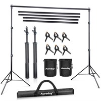 Aureday Backdrop Stand, 10x8.5ft Adjustable Photo