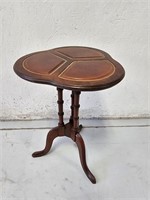 Wooden Occasional Table With Leather Style