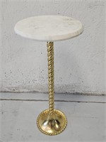 Marble Top Brass Plant Stand
10.5×23.5×10.5"