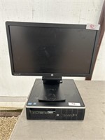 HP desktop computer and HP monitor
