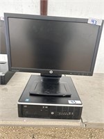 HP desktop computer and HP monitor