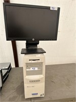 HP Vectra computer tower and monitor