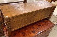 Antique Oak Cedar Lined Blanket Chest