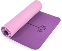 Eco friendly tpe purple and pink yoga mat