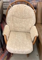 Oak Upholstered Arm Chair