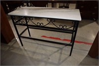 Marble Top Iron Sideboard Table