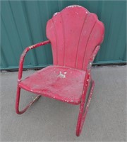Kid's Vintage Metal Shell Back Chair
