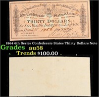 1864 6th Series Confederate States Thirty Dollars