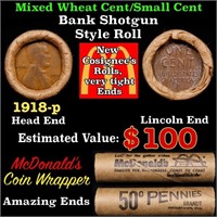 Lincoln Wheat Cent 1c Mixed Roll Orig Brandt McDon