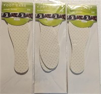 NEW- 3 PAIR FOOT CARE INNER SOLE