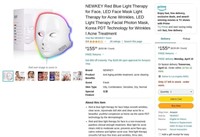 B1743  Red Blue Light Therapy LED Face Mask