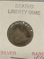 1889 Silver Seated Liberty Dime