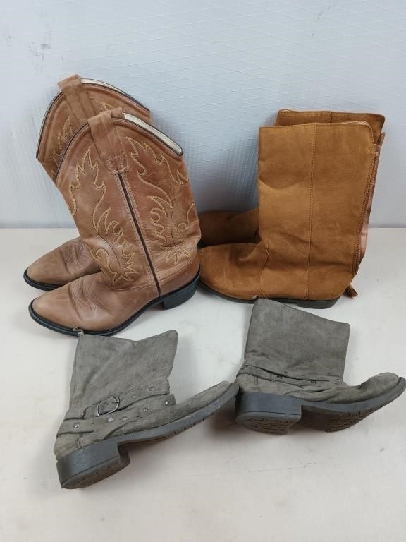 3 pair of girls boots size 3, 13