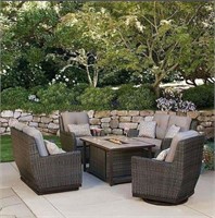 Abla 5 Piece Rattan Sofa Seating Group