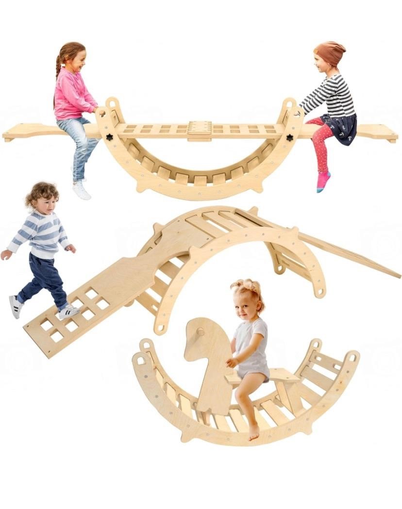 $90 kids  wooden 3 in 1 climbing toy