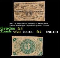 1865 US Fractional Currency 3c Third Issue fr-1226