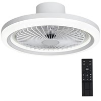 OUREDEEY Low Profile Ceiling Fan - 19.7" Bladeles