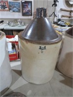 5 GALLON BROWN & WHITE JUG