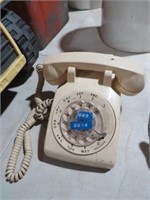 VINTAGE BEIGE ROTARY STYLE TELEPHONE