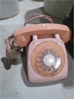 VINTAGE PINK ROTARY DIAL TELEPHONE