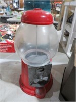 CAROSEL BUBBLE GUM DISPENSER METAL & GLASS