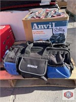 assorted Kobalt tool kit, anvil air compressor,