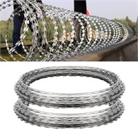 196FT Razor Wire Galvanized Barbed Wire Razor Rib