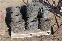 Barbed wire - 10 1/2 rolls, used