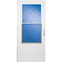 $158  LARSON 32x81in White Mid-View Storm Door