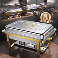 Chafing Dishes for Buffet 4 Pack, 8QT [Elegant Go