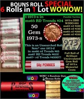 THIS AUCTION ONLY! BU Shotgun Lincoln 1c roll, 197