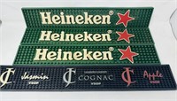 3 Heineken Beer Mats & 1 Cognac Beer Mat