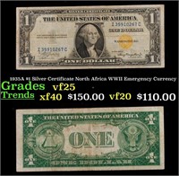 1935A $1 Silver Certificate North Africa WWII Emer