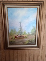 Oilfield art oil painting