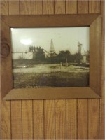 Oilfield art vintage picture framed