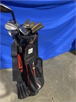 Like -new Nike golf bag with a variety of wedges