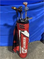 Wisconsin golf bag including Wisconsin putter and