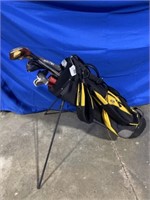 Ogio golf bag with Golfsmith woods and