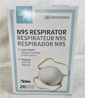 New Box Of Medline 20ct N95 Respirators