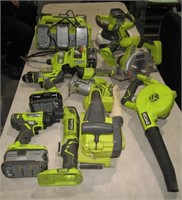 Large Lot Ryobi Power Tools w/ Batteries & Charger