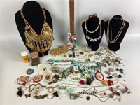 Costume Jewelry and Rosaries, heart charms,