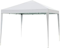 10'x10' Canopy Tent Gazebo  Dressed Legs  White