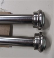 1 Curtain Rod  Round Finials  36-72  Nickel